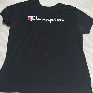 Black champion tshirt